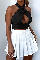 Dealmore Women's Halter Criss Cross Backless