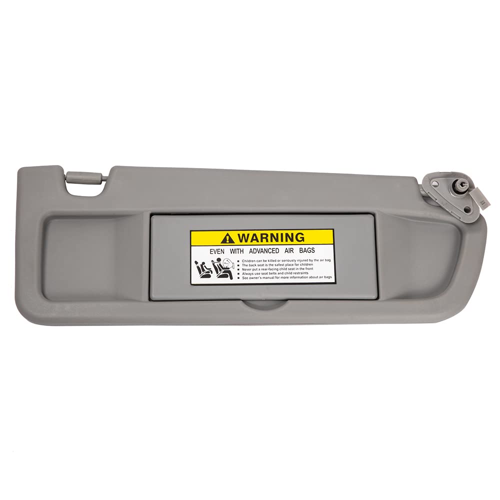 Photo 1 of (USED/FAIR) HIMIKI Right Passenger Side Sun Visor Sunvisor Compatible with 2006 2007 2008 2009 2010 2011 06 07 08 09 10 11 Civic Replaces# 83230-SNA-A01ZC, Light Gray