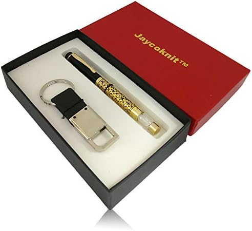 Jaycoknit Altenberg Gold Premium Metal Pen,Silver Key chain Corporate Gift Set (Pack of 2)