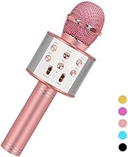 Niskite Toys for 5 6 7 8 Years Old Girls Gifts, Wireless Bluetooth Karoake Microphone for Kids Age 4-16,Best F