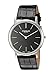 Stuhrling Men's 601.33151 Ascot Swiss Quartz Ultra Thin Black Alligator-Embossed Leather Strap Watch