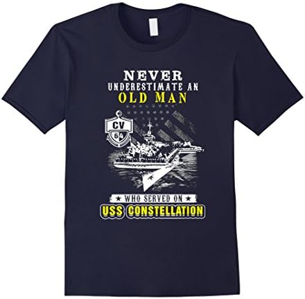 Men's USS Constellation (CV-64) Tshirt Large Navy