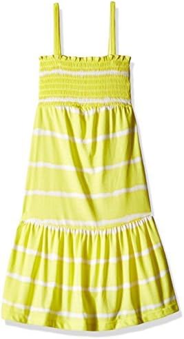 The Children's Place Girls' Sleeveless Smocked Striped Tiered Dress (2061096_Ruberducky_M/7-8)