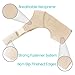Vive Shoulder Brace - Rotator Cuff Compression Support - Men, Women, Left, Right Arm Injury Prevention Stabilizer Sleeve Wrap - Immobilizer for Dislocated AC Joint, Labrum Tear Pain (Beige, Single)