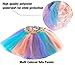 Girls Rainbow Unicorn Tutu Set - 4PC -Bag - Pastel Colors w/Layered Dress Skirts - Headband - for Age 5-6 Years Old Costume - Little Girl Princess - Lavender - Pink - Unicorn Birthday - Halloween