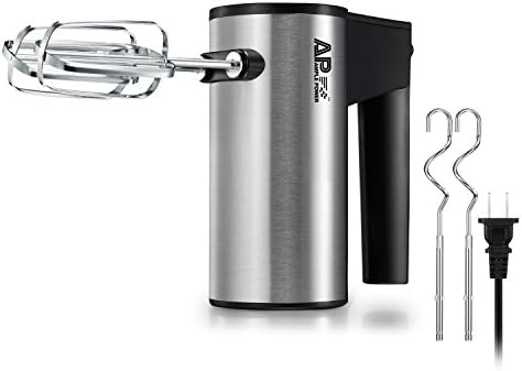 Ample Power 5-Speed 200-Watt Easy Mix Hand Mixer,Black/Stainless