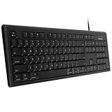 Macally Full-Size USB Wired Keyboard for Mac Mini/Pro, iMac Desktop Computer, MacBook Pro/Air Desktop w/ 16 Compatible Apple Shortcuts, Extended with Number Keypad, Rubber Domed Keycaps - Spill Proof