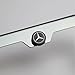 Set of 4 Fit Mercedes Benz Logo Laser Engraved Black Aluminum Metal Cap Stainless Steel Screw for Car License Plate Frame