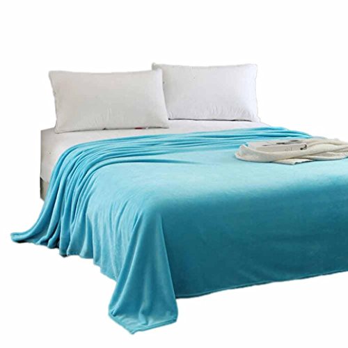 Throw Blanket,Hunzed Warm Knitted Throw Blanket Kids Flannel Super Soft Room Bedspread 70*100cm (Sky Blue)