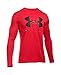 Under Armour Men's Stealth Wordmark Long Sleeve Tee, Red, Large