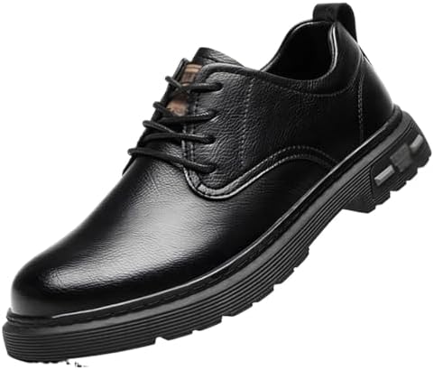 Men\'s Platform Oxford Dress Shoes Lace Up Round Toe Office Casual Amazon.com | Men main image 3
