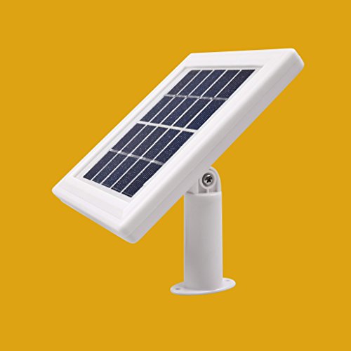 MicroSolar - Warm White - 80 LED - Waterproof - Lithium Battery - Digitally Adjustable TIME & LUX with Buttons --- Adjustable Light Fixture from Left to Right, Up and Down // Outdoor Solar Motion Sensor Light