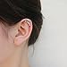 Aifeer Sterling Silver Non Pierced Ear Stud Earrings 5 Pearls Wrap Cuff Clip On Ear Clamp (Single)