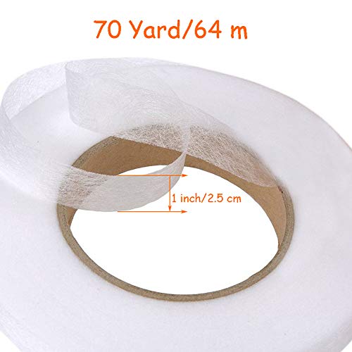 Fabric Fusing Tape Iron on Tape Adhesive Hem Tape Iron-on Hemming Tape for Pants Clothes Jeans(70 Yards,1 Inch) - Thumbnail 4