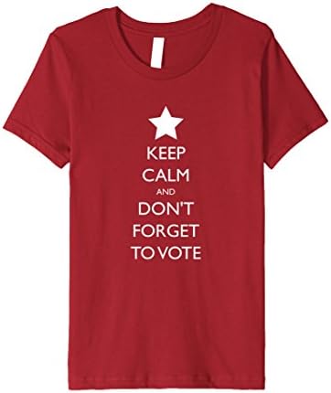 Kids Keep Calm and Don't Forget to Vote T-Shirt 12 Cranberry