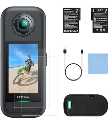 Amazon.com : AKASO 360 Weatherproof 360° Action Camera with 120cm