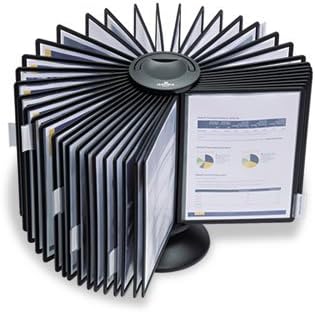 Sherpa 40-Panel Carousel Reference System, 80 Sheet Capacity, Black, Sold as 1 Each