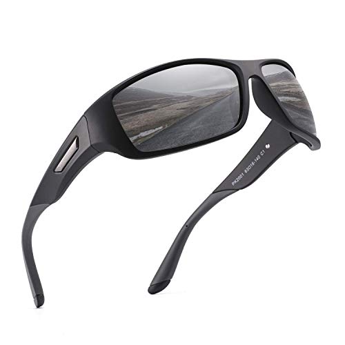 PUKCLAR Sunglasses Men Polarized Lightweight TR90 Frame UV400 Spring Hinges Sunglasses