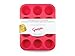 Grazia G-3002 PREMIUM Silicone 12-Cup Muffin Pan, Red