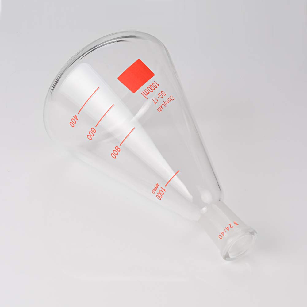 Pallone Di Vetro Borosilicato 3.3 | Conico Erlenmeyer | Con Tappo | 1000 Ml | 29/32 | Per Laboratorio E Chimica - Foto 8