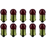 CEC Industries #53R (Red) Bulbs, 14.4 V, 1.728 W, BA9s Base, G-3.5 shape (Box of 10)