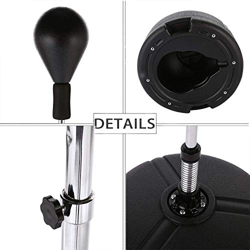 Anfan Reflex Bag Free Standing Boxing Speed Punching Bag, Adjustable Height for Adult&Kid, Boxing Punching Ball (Black) - Thumbnail 6