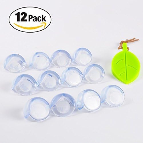 Corner Guards Baby Proofing, 12 Pack Edge Bumper Protectors, Clear Silicone Cover, Cushion Safety Child Protection from Sharp Table/ Furniture Corners, Plus 9 Pcs. Extra 3M Adhesive and 1 Door Stopper
