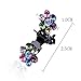 cuhair 10pcs Crystal Rhinestone Assorted Bangs Mini Hair Claw Clip Hair Pin Flower Accessories for Girl Women Baby Mix Colored by cuhair