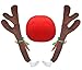 Crusar Christmas Reindeer Vehicle Costume with Jingle Bells Car Reindeer Antlers & Nose - Window Roof-Top