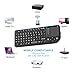 Rii 2.4G Mini Wireless Keyboard with Touchpad,Laser Pointer with Remote Control,Backlit Portable Keyboard Controller with USB Receiver for Windows/Mac/Android/PC/Tablets/TV/Xbox/PS3. V3-Black