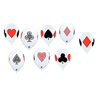 Casino Theme Party Decorations and Supplies :20 Latex Balloons for Poker Party, Vegas Night, Game Night with Curling Ribbon