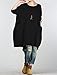 Mordenmiss Women's 2017 New Stylish Long Sleeve T-shirt Tops with Pockets (M, Black)