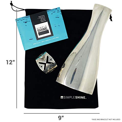Anti Tarnish Storage Bag 9" x 12" | Fabric Cloth Bags for Sterling Silver Jewelry Silverware Trays and More - Thumbnail 3