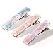 Souarts 9PCS Resin-Hair-Clips Acrylic Alligator Clips Hair Accessories Leopard Print Marbe Pattern Hair Barrettes Womens Hair Clips for Hair