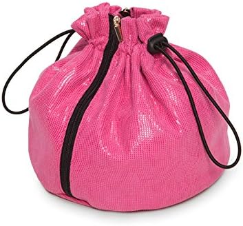CreatedHair ResQ Mini Wig Bag - Discreet Wig Storage with Drawstring - Wig Travel Bag, Makeup Bag, Wig Organizer for Safe Storage - Hair Extension Holder for Wigs, Makeup and Other Accessories - Pink