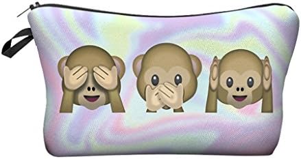 holo monkeys Cosmetic Coin Cellphone Makeup Cloth Pouch Bag Purse Case