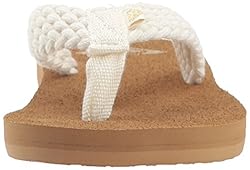 Roxy Girl's Porto Sandal Flip Flop, Cream, 2 M US