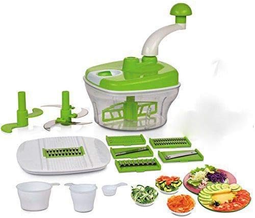 Homemet 10 in 1 Food Processer, Dough Maker, Vegetable Cutter, Slicer, Dicer, Atta Kneader Food Processer, Choppers, Chopper Vegetable Cutter, Atta Maker for Kitchen (Multicolour)