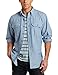 Carhartt Men's Fort Long Sleeve Shirt Lightweight Chambray Button Front Relaxed Fit,Blue Chambray,Medium