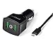 Nekteck Quick Charge 3.0 36W 2 Ports USB Rapid Turbo Car Charger Adapter for Samsung Galaxy S7/S6/ Edge/ Edge+, Note 5/ 4 / Edge, Nexus 6, HTC M9, Xperia Z3/ Z2, Moto X, LG G4 G5 and More, Black