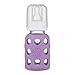Lifefactory Glass Baby Bottles with Silicone Protection - 4-PACK, 4 oz/9 oz Bottles, (1- Pink, 1- Raspberry, 1- Lavender & 1- Grape)