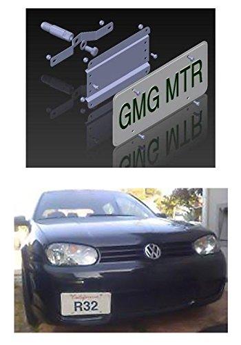 GMG Motorsports NO Holes License Plate Bracket Kit for The VW MKIV Models (MK4 2002-2005 Jetta, Golf, GTI, R32) No Drill Tow Hook License Plate Mount - Thumbnail 5