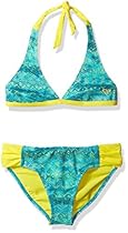 Roxy Big Girls' Crochet Cutie Halter Set, Limeade, 14
