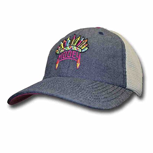 HOOey Girls Blue Indian Feather Trucker Hat Blue One Size