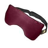 Asutra, Weighted Silk Eye Pillow Filled with Organic Lavender and Flax Seeds, 100% Hypoallergenic, Sleep Mask, Fully Customizable, Adjustable Elastic Band, Plus Removable Pouch and Free Gel Eye Mask