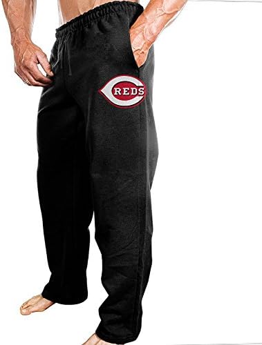 Kula Cincinnati Logo Red Men Workout Pants Black XL