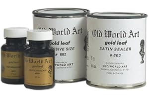 Old World Art Gold Leaf Medium Satin Sealer 2 oz Jar