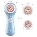 Liberex RF100 Facial Cleansing Brush - IPX7 Waterproof with 2 Brush Heads, USB Charging, Spin Face Brush for Deep Cleansing, Gentle Exfoliating and Massaging