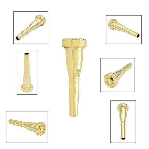 ACCOCO 3C/5C/7C Trumpet Mouthpiece, Copper Material Trumpet Accessories Parts(3 Pack) - Thumbnail 2