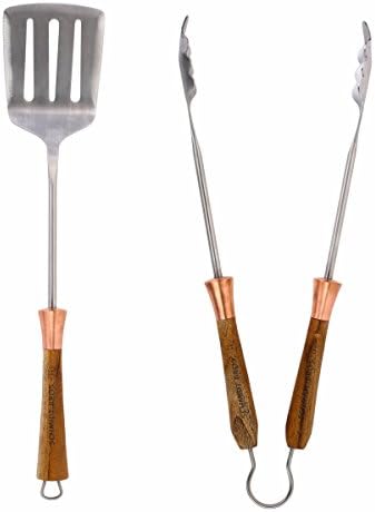 Schmidt Brothers BBQ Copper 2Pc Set, Spatula & Tongs